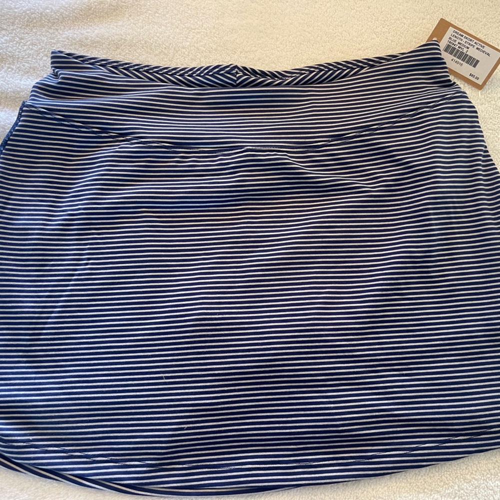 Blue and White Pin Striped Title Nine Skort